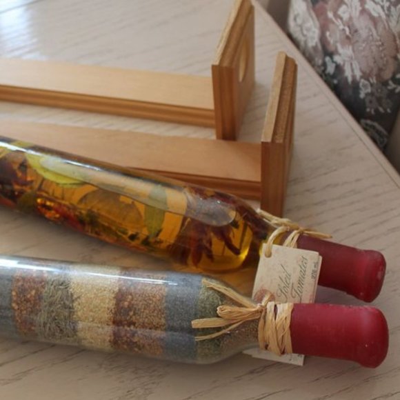 Rolling pins set of 2 gourmet glass rolling pins with display rack - Picture 3 of 14